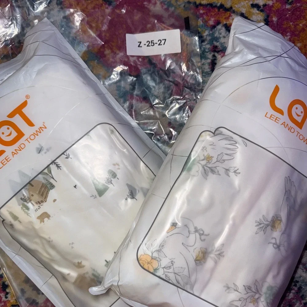 BUNDLE- 2 sets Baby‎ Wearable Blankets Cabin and Swan Design Two Way Zipper